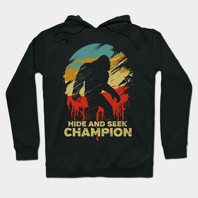 Bigfoot Hide And Seek Champion Hoodie by RadStar